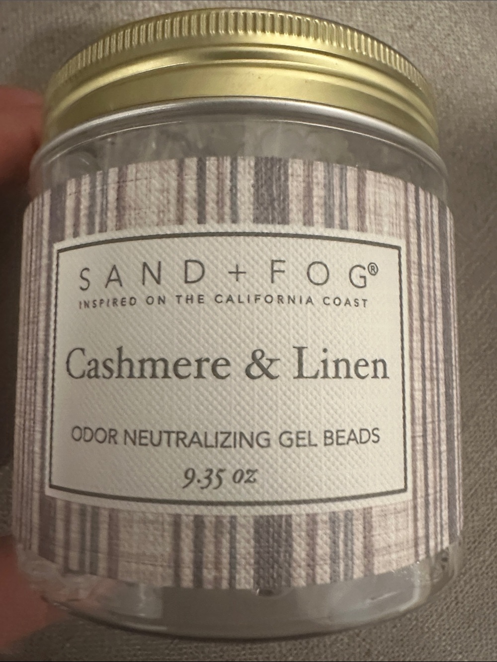Sand + Fog Odor Neutralizing Gel Beads, Cashmere & Linen